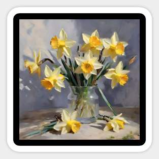 Easter Daffodils Study Sticker